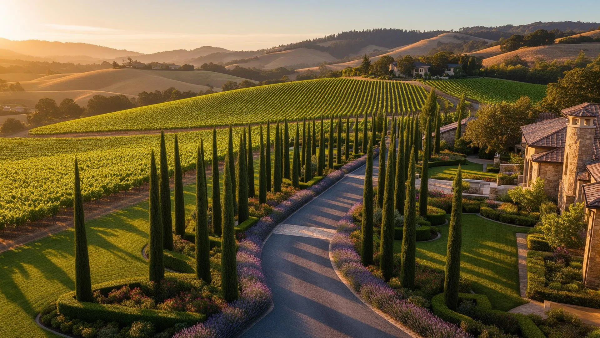 Luxury vineyard estate in Napa Valley